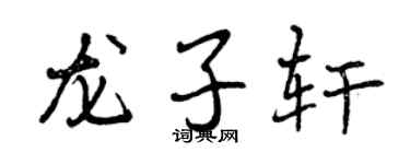 曾庆福龙子轩行书个性签名怎么写