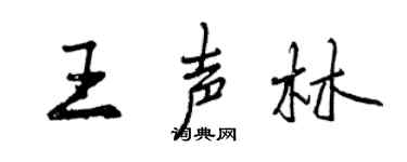 曾庆福王声林行书个性签名怎么写