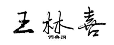 曾庆福王林喜行书个性签名怎么写