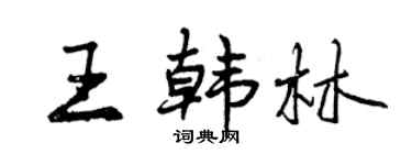 曾庆福王韩林行书个性签名怎么写