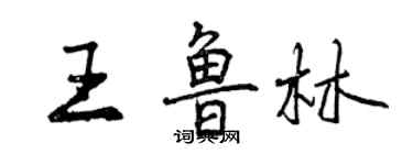 曾庆福王鲁林行书个性签名怎么写