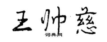 曾庆福王帅慈行书个性签名怎么写