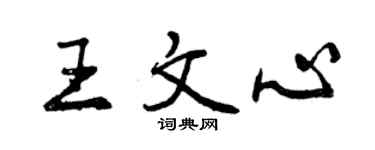 曾庆福王文心行书个性签名怎么写