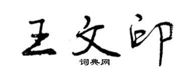 曾庆福王文印行书个性签名怎么写
