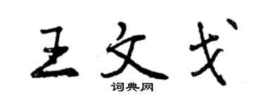 曾庆福王文戈行书个性签名怎么写
