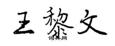 曾庆福王黎文行书个性签名怎么写