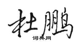 骆恒光杜鹏行书个性签名怎么写