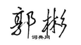 骆恒光郭彬行书个性签名怎么写