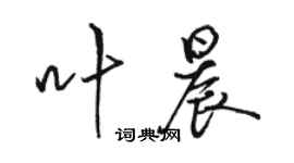 骆恒光叶晨行书个性签名怎么写