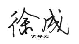 骆恒光徐成行书个性签名怎么写