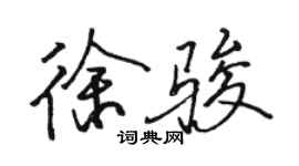 骆恒光徐骏行书个性签名怎么写