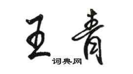 骆恒光王青行书个性签名怎么写