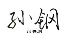 骆恒光孙钢行书个性签名怎么写
