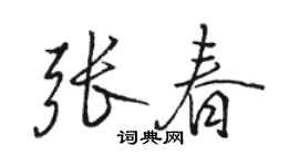 骆恒光张春行书个性签名怎么写