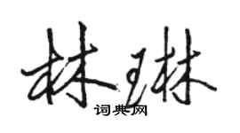 骆恒光林琳行书个性签名怎么写