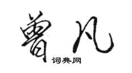 骆恒光曾凡行书个性签名怎么写