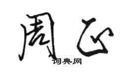 骆恒光周正行书个性签名怎么写