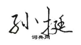 骆恒光孙挺行书个性签名怎么写