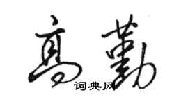 骆恒光高勤行书个性签名怎么写