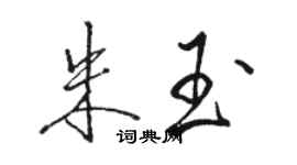 骆恒光朱玉行书个性签名怎么写