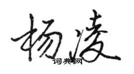 骆恒光杨凌行书个性签名怎么写