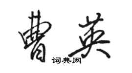 骆恒光曹英行书个性签名怎么写
