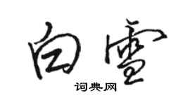 骆恒光白雪行书个性签名怎么写