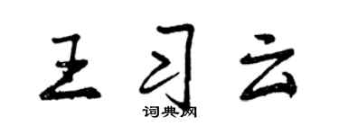 曾庆福王习云行书个性签名怎么写