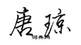 骆恒光唐琼行书个性签名怎么写