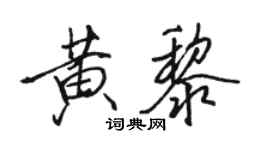 骆恒光黄黎行书个性签名怎么写