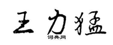 曾庆福王力猛行书个性签名怎么写