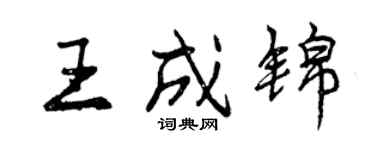 曾庆福王成锦行书个性签名怎么写