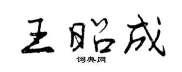 曾庆福王昭成行书个性签名怎么写
