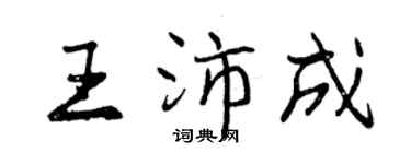 曾庆福王沛成行书个性签名怎么写