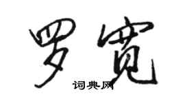 骆恒光罗宽行书个性签名怎么写