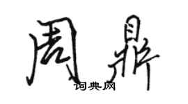 骆恒光周鼎行书个性签名怎么写