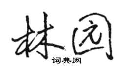 骆恒光林园行书个性签名怎么写