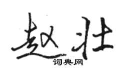 骆恒光赵壮行书个性签名怎么写