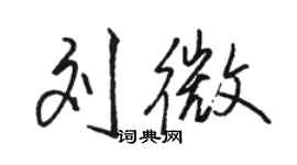 骆恒光刘微行书个性签名怎么写