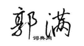 骆恒光郭满行书个性签名怎么写