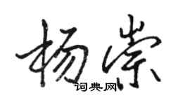 骆恒光杨崇行书个性签名怎么写