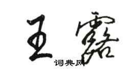 骆恒光王露行书个性签名怎么写