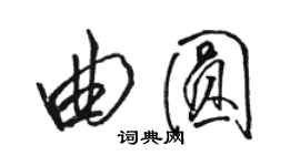 骆恒光曲圆行书个性签名怎么写