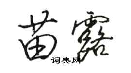 骆恒光苗露行书个性签名怎么写