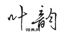 骆恒光叶韵行书个性签名怎么写