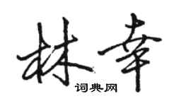 骆恒光林幸行书个性签名怎么写