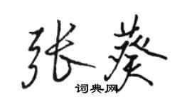 骆恒光张葵行书个性签名怎么写