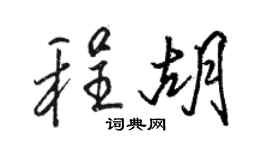 骆恒光程胡行书个性签名怎么写