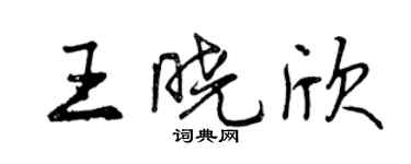 曾庆福王晓欣行书个性签名怎么写