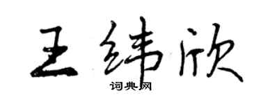 曾庆福王纬欣行书个性签名怎么写